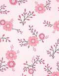 Sweet Pink Daisy Botanical Sprig Rug