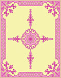 Baroque Pink Floral Medallion Garden Rug