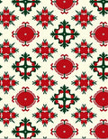 Crimson Green Floral Medallion Revival Rug