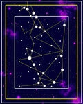 Cosmic Night Yellow Constellation Rug