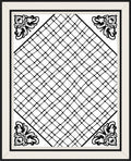 Black White Abstract Diamond Accents Rug