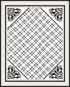 Black White Abstract Diamond Accents Rug