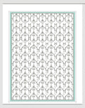Gray Art Deco Geometric Repeating Frame Rug