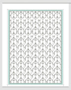 Gray Art Deco Geometric Repeating Frame Rug