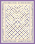 Purple Cream Geometric Maze Rug
