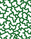 Green Fragmented Abstract Contour Rug