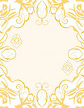 Golden Swirl Floral Arrangement Rug