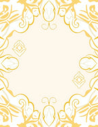 Golden Swirl Floral Arrangement Rug