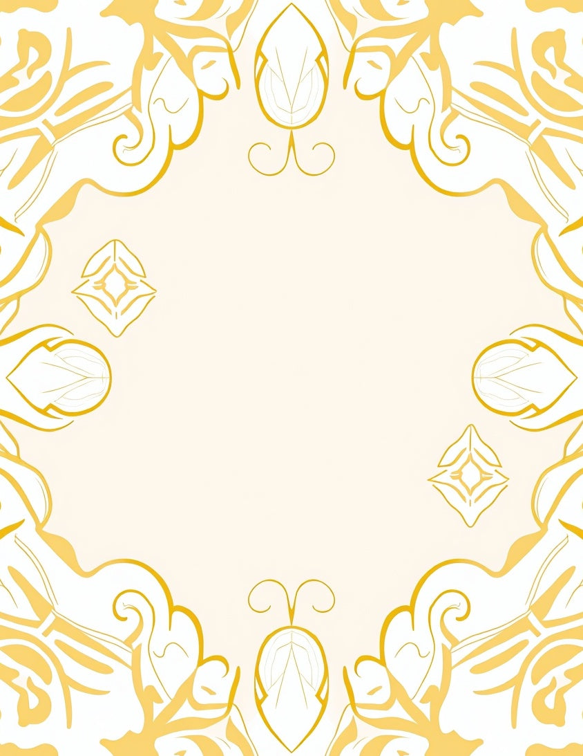 Golden Swirl Floral Arrangement Rug