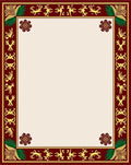Rich Burgundy Tribal Animal Border Rug