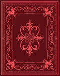 Deep Red Baroque Floral Scroll Rug