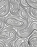 Black and White Organic Swirls Rug