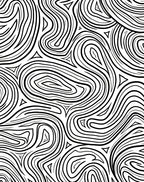 Black and White Organic Swirls Rug