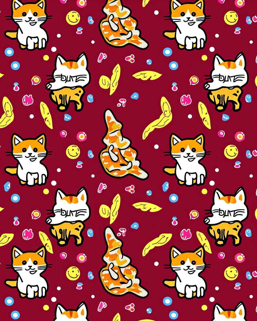 Whimsical Orange Cat Smiley Face Rug