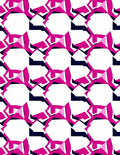Hot Pink Geometric Interlocking Shapes Rug