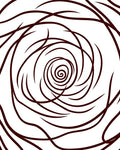 Deep Crimson Swirl Abstract Rug