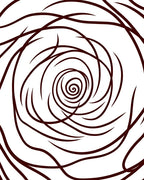 Deep Crimson Swirl Abstract Rug