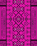 Vibrant Magenta Geometric Art Deco Repeating Rug