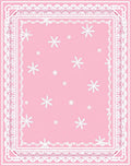 Pink Snowflake Lace Border Rug