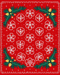 Red Festive Floral Branch Rug