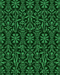 Emerald Green Art Nouveau Floral Rug