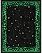 Neon Black Starburst Mandala Rug