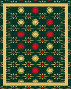 Autumn Red Yellow Starburst Collection Rug