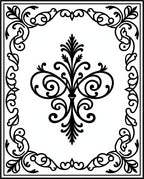 Classic Black Scrollwork Floral Medallion Rug