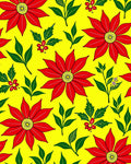 Bold Red Floral Yellow Botanical Rug