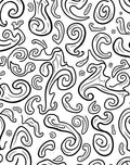 Black White Swirl Abstract Flowing Shapes Rug