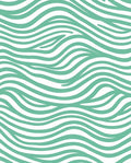 Aqua White Abstract Wave Lines Rug