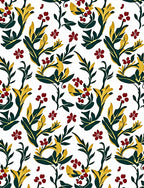 Rich Scarlet Berry Botanical Whimsical Rug