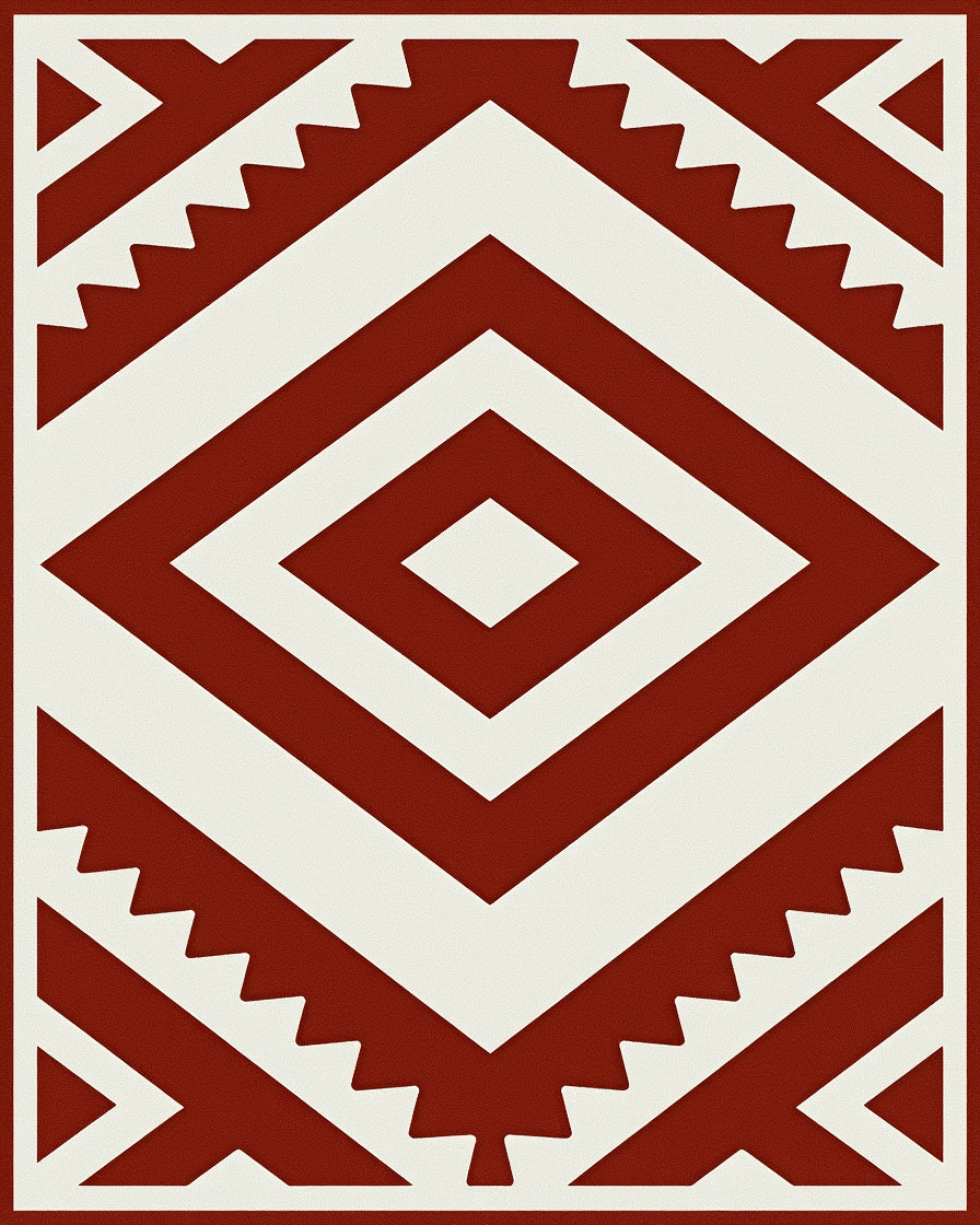 Crimson Diamond Navajo Geometric Rug