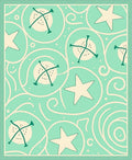 Pastel Mint Starburst Swirl Rug