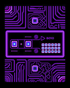 Electric Purple Circuit Board Rug
