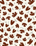 Brown Abstract Organic Shapes Rug