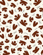 Brown Abstract Organic Shapes Rug
