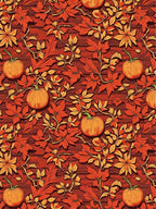 Autumn Harvest Pumpkin Floral Swirls Rug