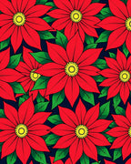 Bold Red Floral Blossom Abundance Rug