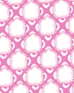 Pink And White Abstract Cloud Rug