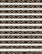 Black tan geometric horizontal stripe Rug