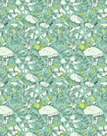 Whimsical Teal Organic Contour Flow Rug