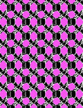 Pink Black Geometric Illusion Rug