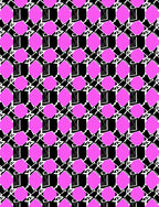 Pink Black Geometric Illusion Rug