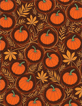 Autumn Harvest Pumpkin Leaf Arrangement Rug