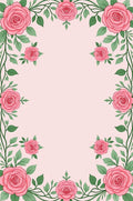 Pink Rose Vine Garland Rug
