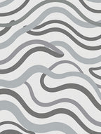 Gray Swirl Ribbon Abstract Rug