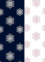 Navy White Snowflake Duo Rug