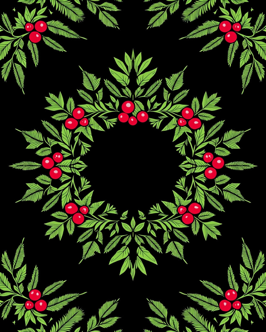 Vibrant Cherry Blossom Wreath Rug