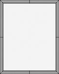 Modern Gray Geometric Border Rug